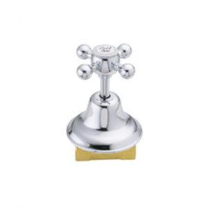 DOE CL60 1/2 F&F WALL FLANGED STOP COCK CHROME BRASS HANDLE COLONIAL