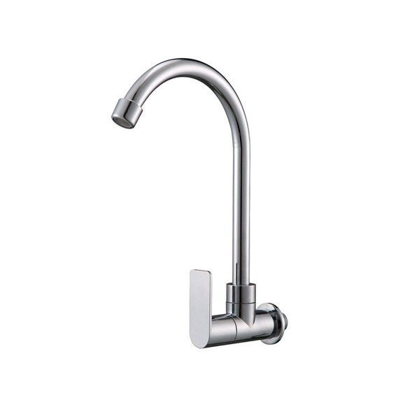 DOE DTS116 1/4 TURN SINGLE LEVER WALL MOUNTED SINK TAP CHROME PLATED ABS
