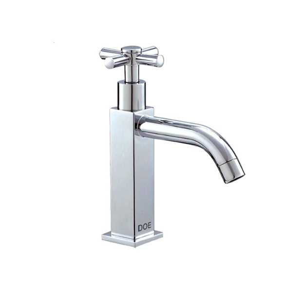 DOE DS030 PILLAR MOUNTED COLD WATER BASIN TAP WITH CROSS HANDLE